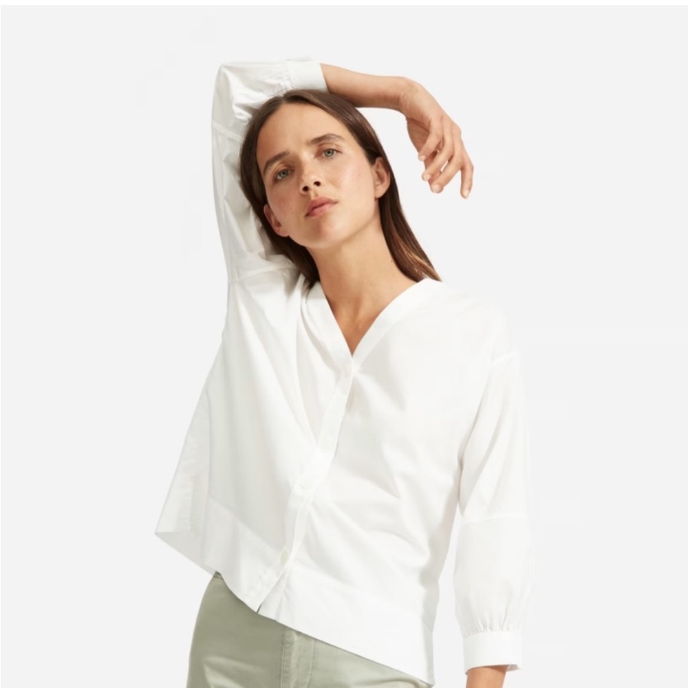 Everlane White Blouse Button Down